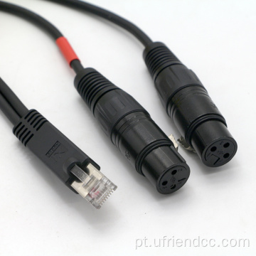 Cabo personalizado xlr 3pin masculino para rj45 dmx512